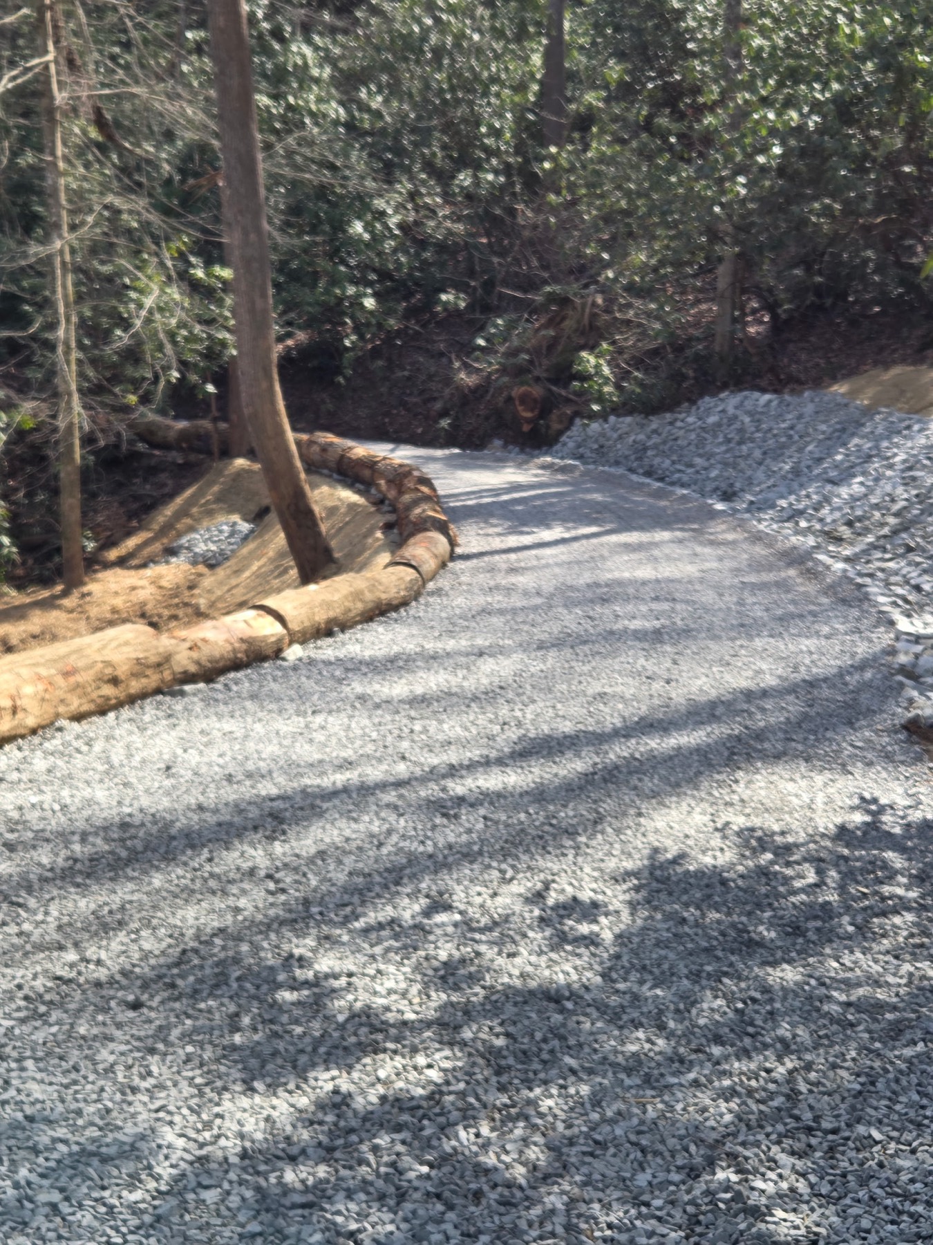 Gravel road with drainage control by Cress Construction