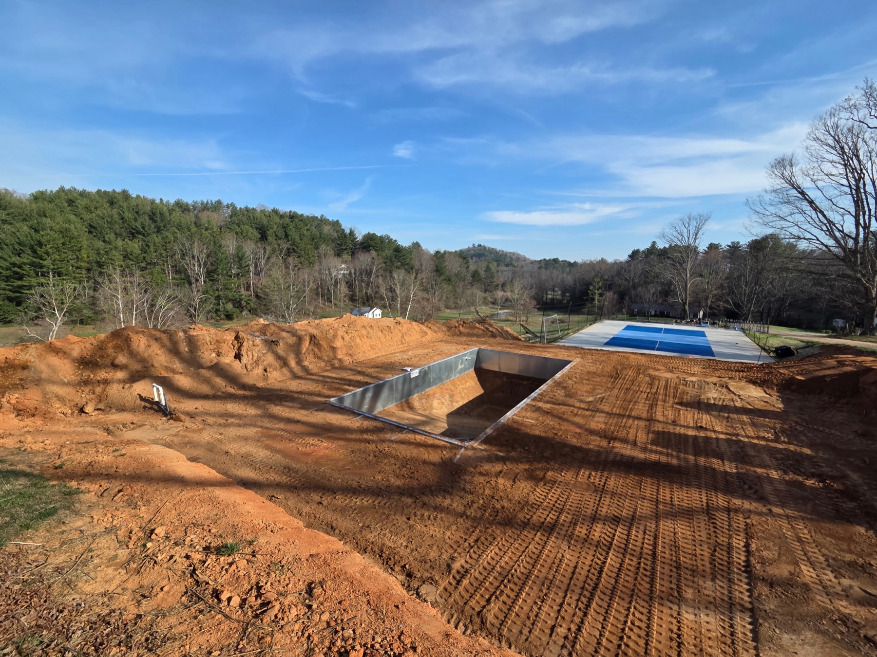 Pool site excavation by Cress Construction